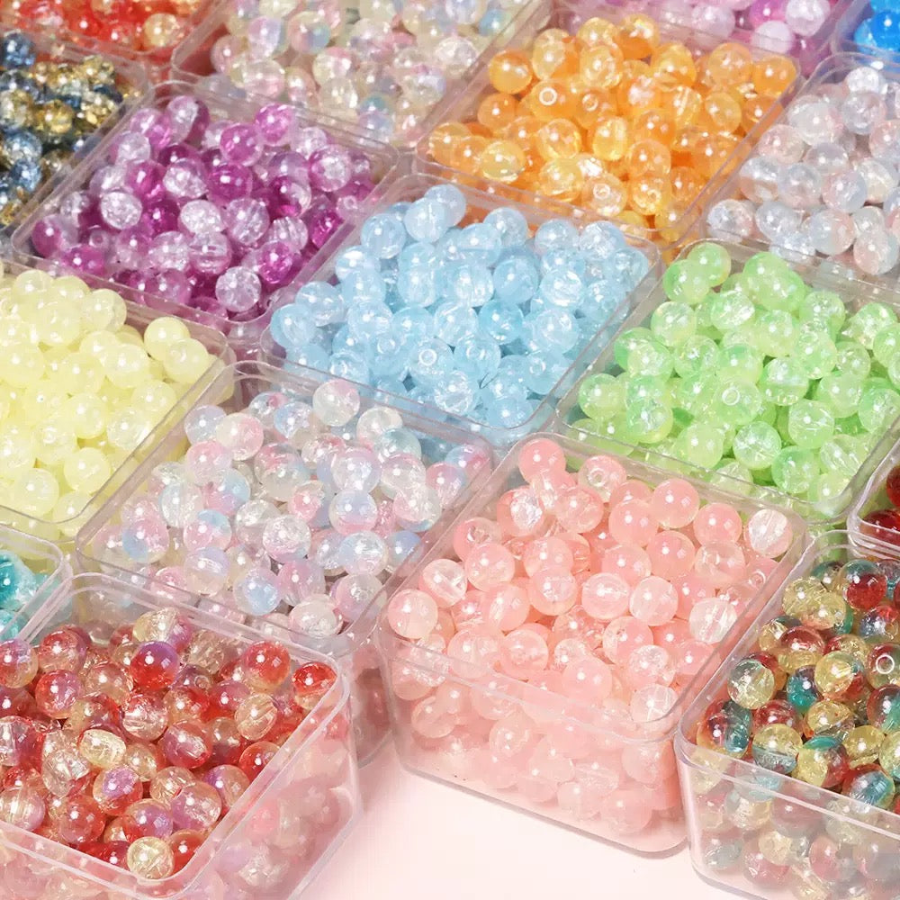 (Anna Lucky Bag) Glass bead DIY loose beads, for making bracelets and keychains