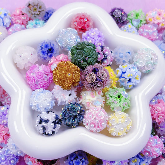 (Anna Recommended by ) Luxury Flower Diamond Bead Craft Pen Keychain